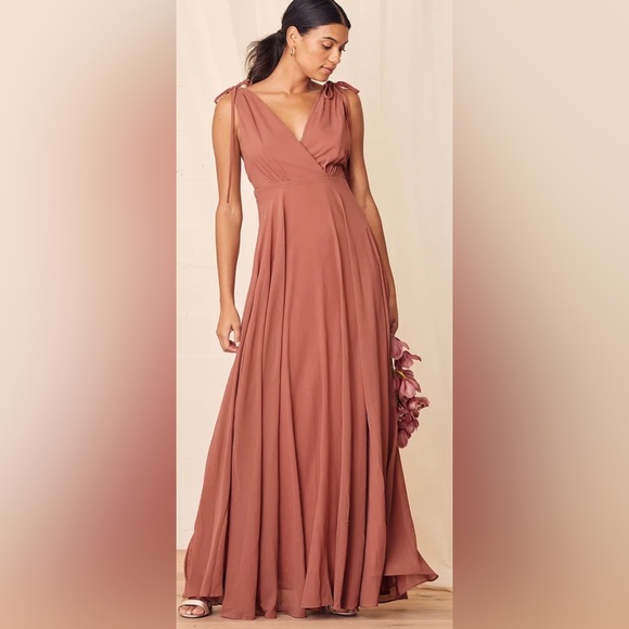 Lulu’s  Dance the Night Away Rusty Rose Backless Maxi Dress - Picture 3 of 11